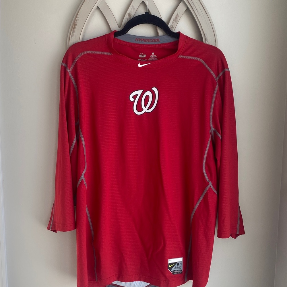 Nike Pro HyperCool Washington Nationals performance shirt. Size large fitted